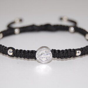St Benedict Bracelet,Braided Bracelet,St Benedict Medal Bracelet